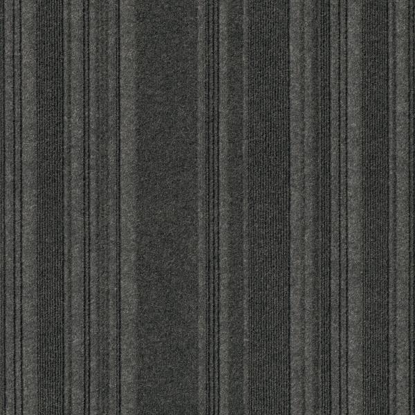Foss Floors Premium Self-Stick Couture Black Ice Carpet Tiles, Case Of 15