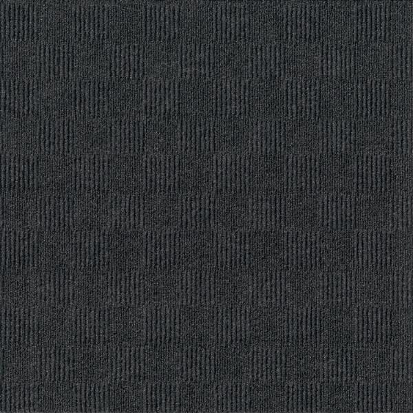 Foss Floors Premium Self-Stick Crochet Black Ice Carpet Tiles, Case Of 15