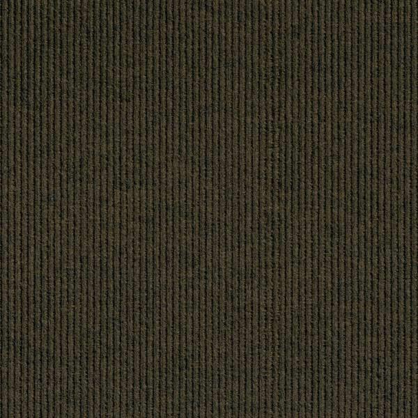 Foss Floors Modular Mat Wide Wale Brown Peel-And-Stick Carpet Tile Package Of 10