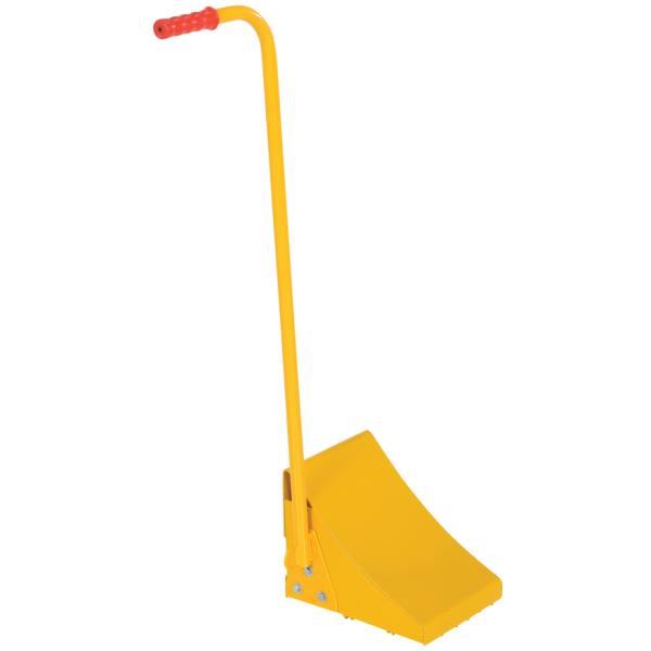 Vestil Fabricated Ergonomic Wheel Chock With Handle, 11 Depth