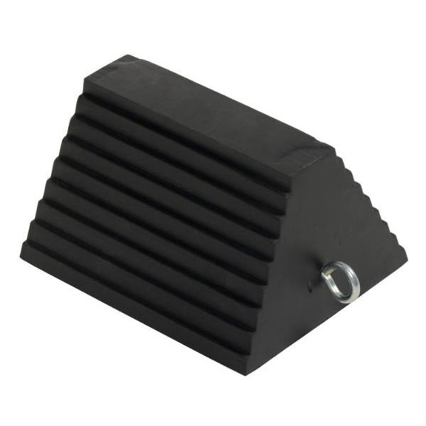 Vestil  Rwc-8 Molded Rubber Wheel Chock With Eye Bolt