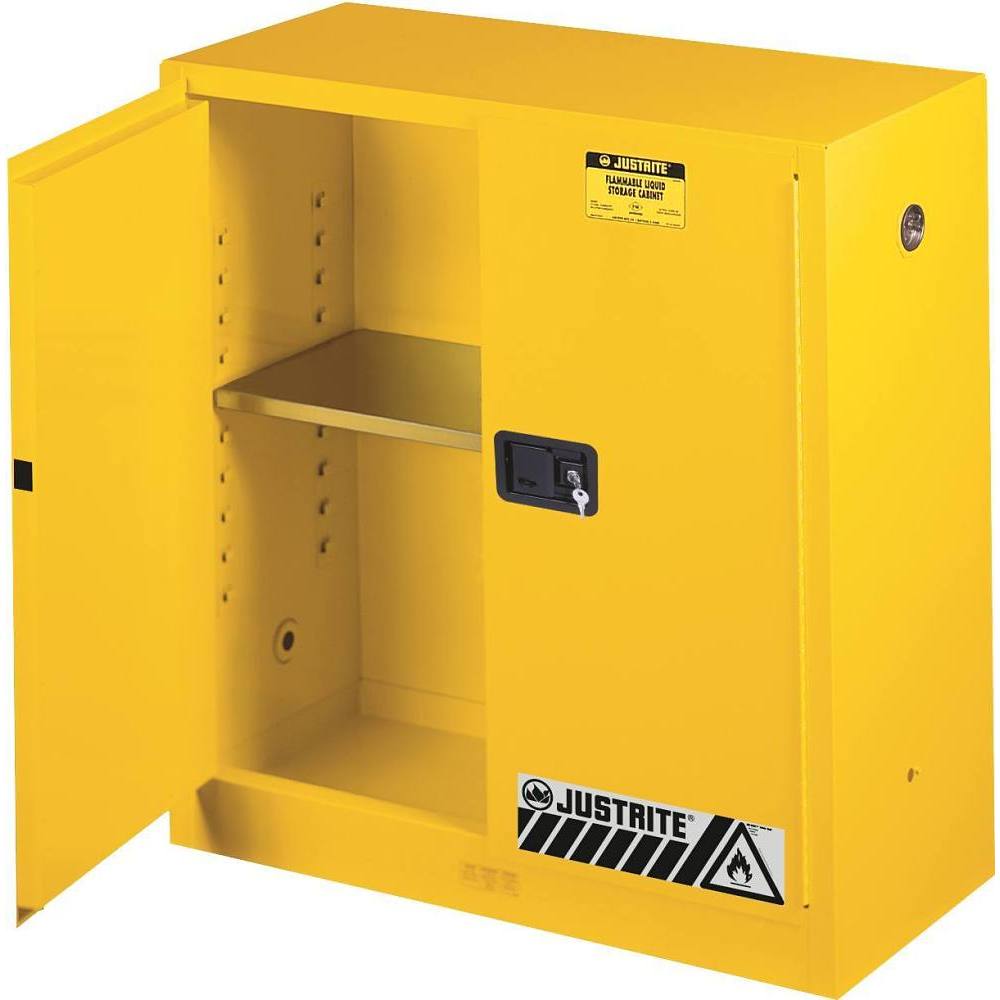 Justrite 30 Gallon Sure-Grip®  Ex Flammable Liquid Storage Cabinet-Self Closing