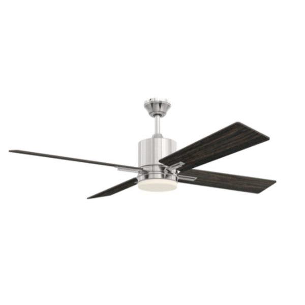 Seasons® 52 in. 5Blade TriMount LED Ceiling Fan w/ Light (Brushed