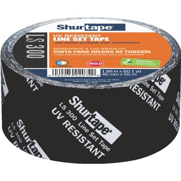 Shurtape 1.88" X 60.1 Yd Uv Resistant Line Set Tape - Black