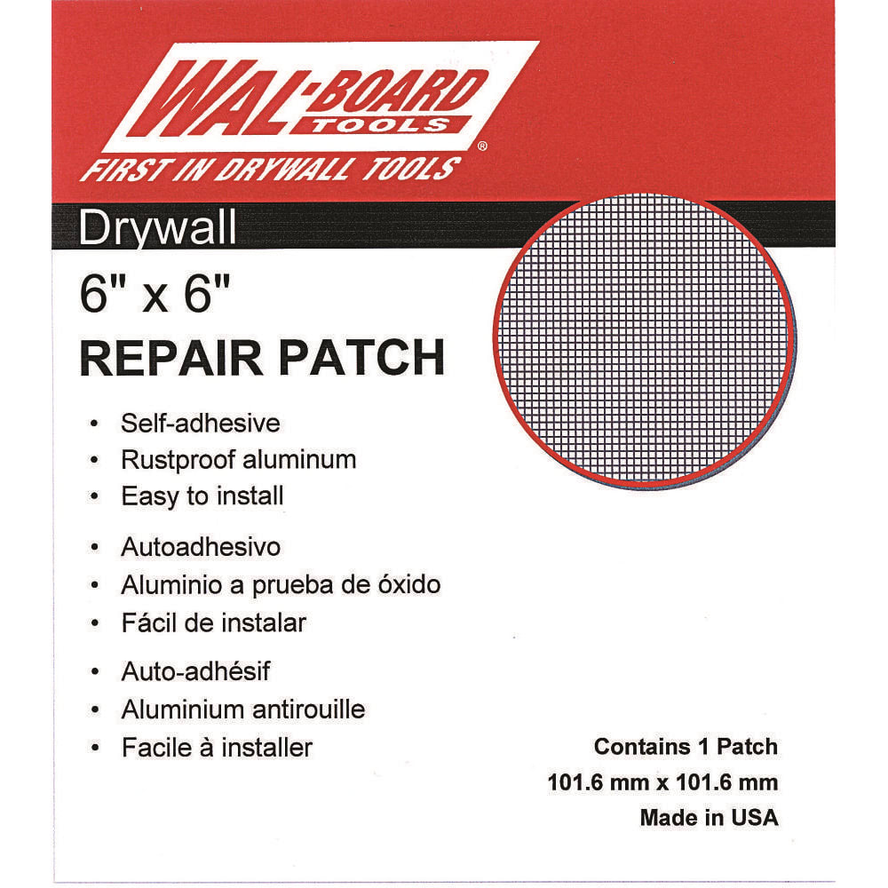 Wal-Board 6 X 6" Self-Adhesive Drywall Patch , Package Of 10