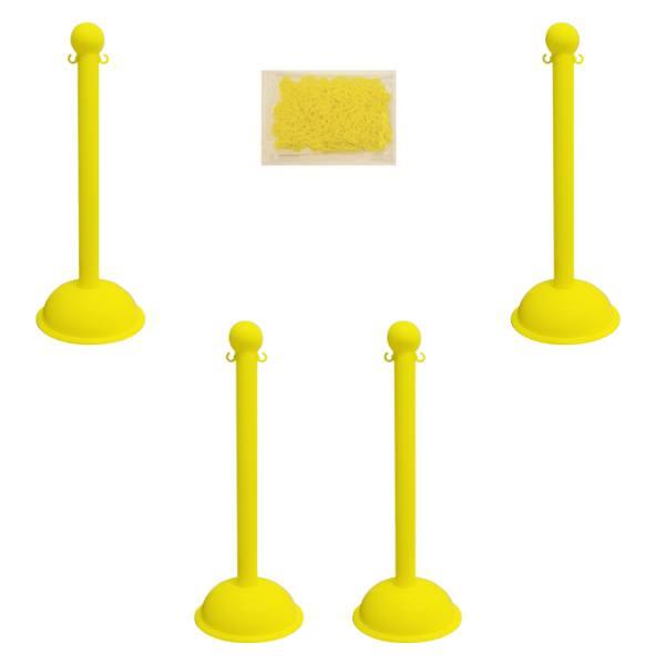 Mr. Chain Yellow Heavy Duty Stanchion And Chain Kit