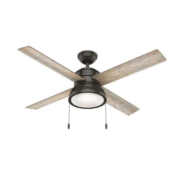 Hunter® Loki 52 In. Led Ceiling Fan W/ Light (Noble Bronze)