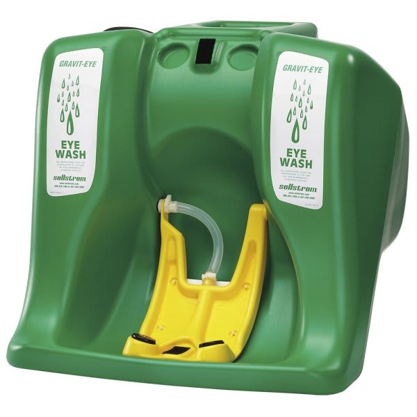 Sellstrom Gravity-Flow Portable Eye Wash Station, 16 Gallon Tank, Plastic