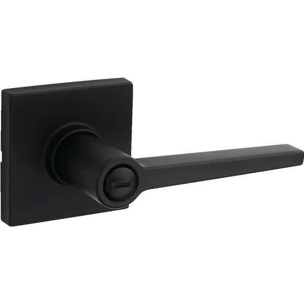 Kwikset Daylon Bed/Bath Privacy Door Lever in Matte Black