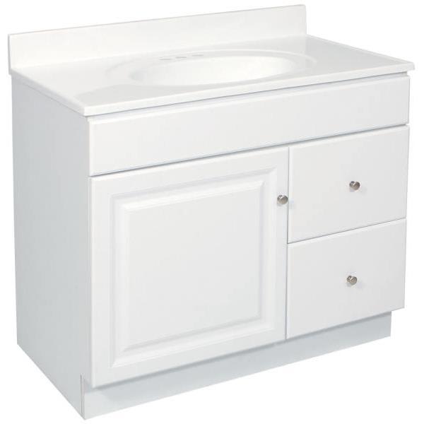 Design House® Wyndham 36 In. W X 21 In. D Unassembled Vanity Cabinet Only White