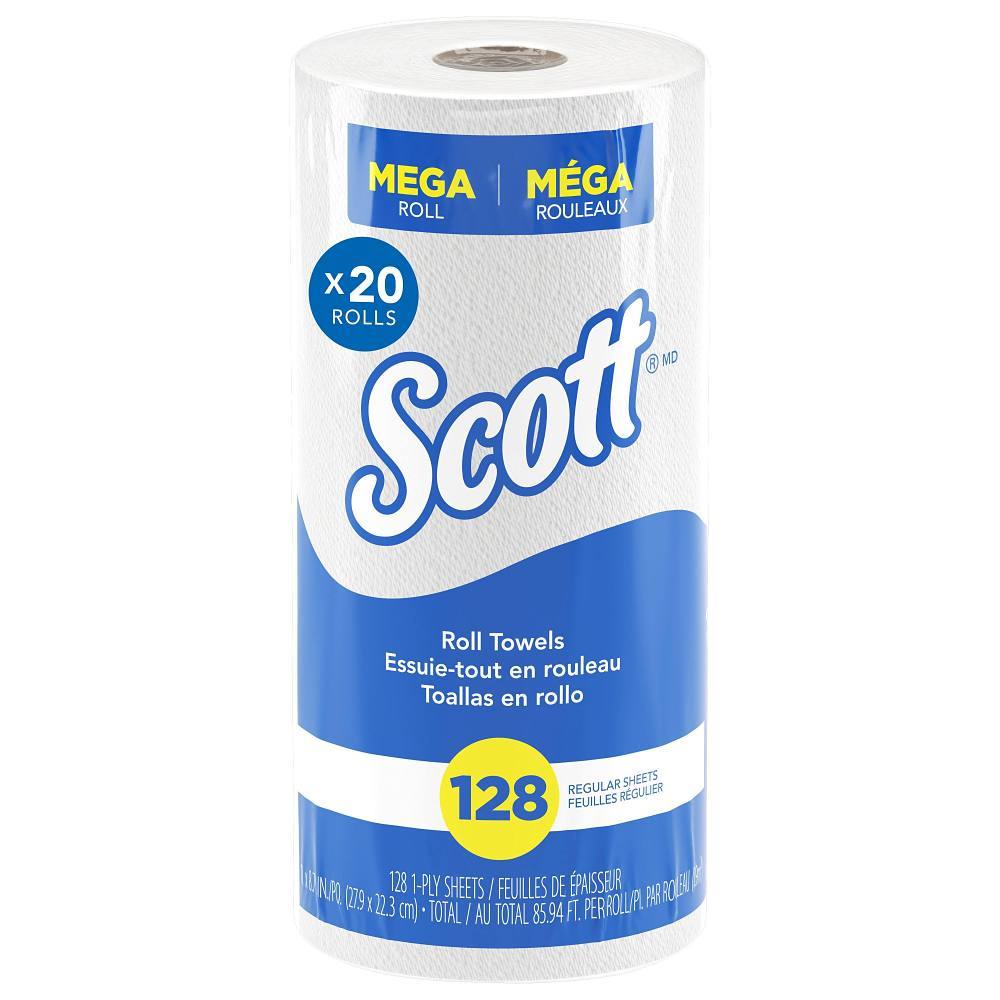 Scott Kitchen Standard Paper Towels With Absorbency Pockets, 20 Rolls-Case