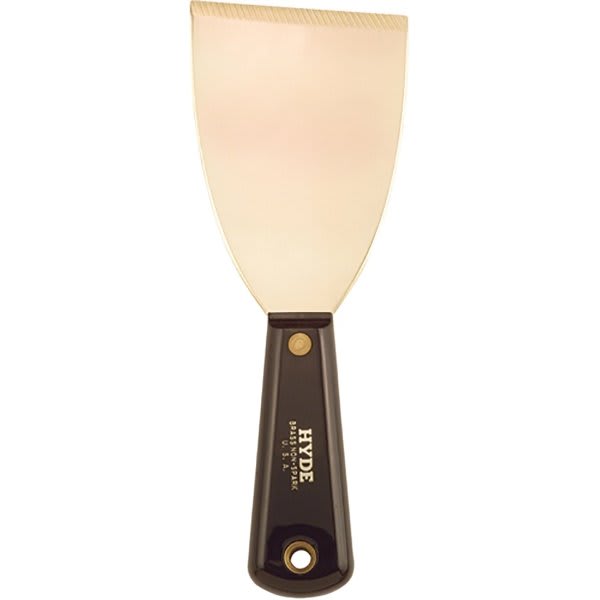Hyde 02420 3" Brass Black And Silver Stiff Chisel/Scraper Non-Spark