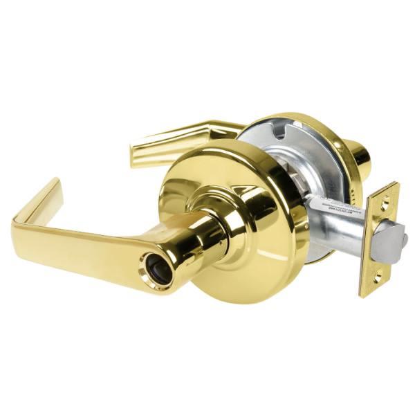 Schlage Alx Passage Lockset, Broadway Lever, Keyless, Satin Brass, Non