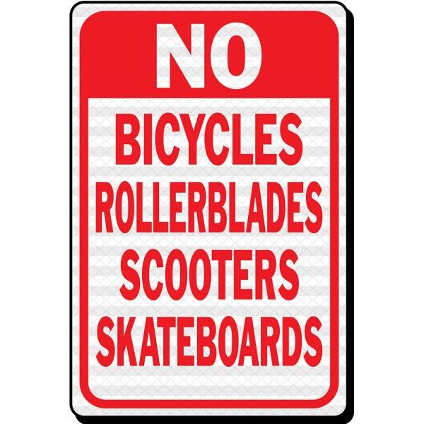 Hy-Ko "No Bicycles/Skateboards" Sign, 12 X 18" Reflective Heavy Duty Aluminum