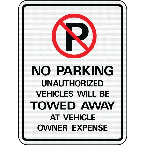 Hy-Ko 18 X 24 In. Reflective “no Parking Tow Away” Sign