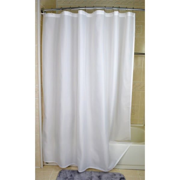 Hooked Style 10 Gauge Shower Curtain 72 x 72" White Case Of 12 HD Supply