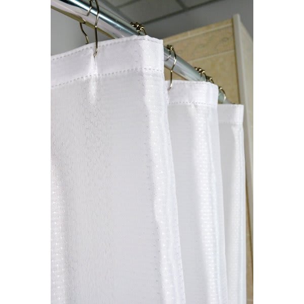 Focus Products Hookless Madison Shower Curtain 71 x 77" White Case Of