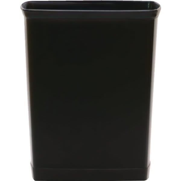 Wescon Lancaster 7 Quart Rectagular Black Wastebasket, Case Of 12