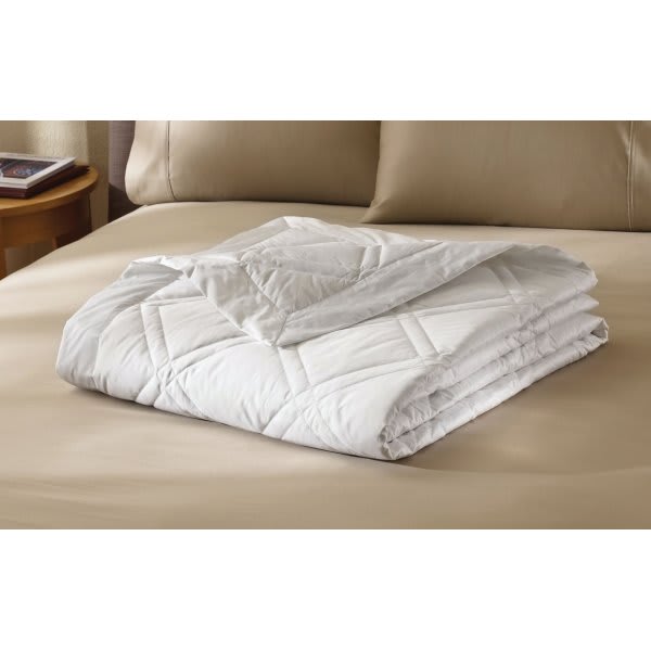 Pillow Factory® Mattress Pad 60X80 Flat Queen White 55/45 Cot/Poly T180