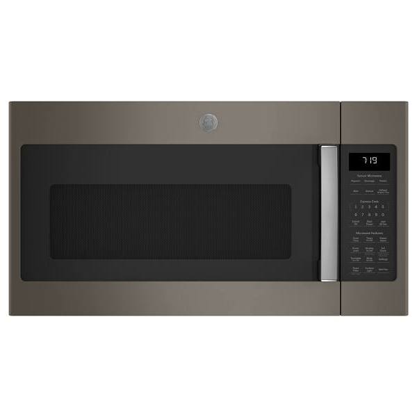 GE® 1.6 cu. ft. Over The Range Top Convertible Vent Microwave, Sensor Cooking,  Slate