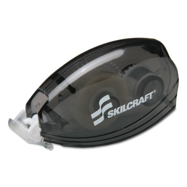 Skilcraft Permanent-Adhesive Double-Sided Tape Dispenser, 0.33 X 32.75 Ft