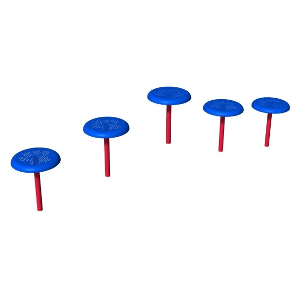 Barkpark® Dog Walk Stepping Paw Platforms (Red/Blue)