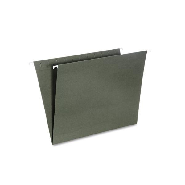 Skilcraft Hanging File Folder, Letter Size, Straight Tab, Green, Pack Of 25