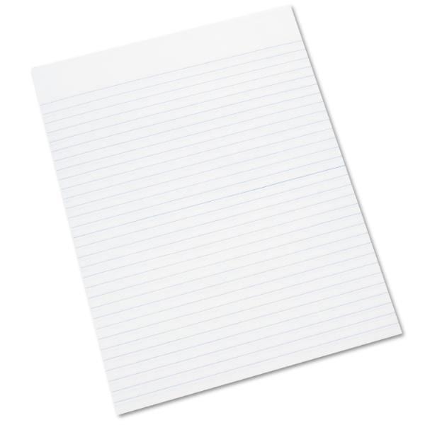 Skilcraft Writing Pad, College Rule, 8.5 X 11, White, 100 Sheets, Package Of 12