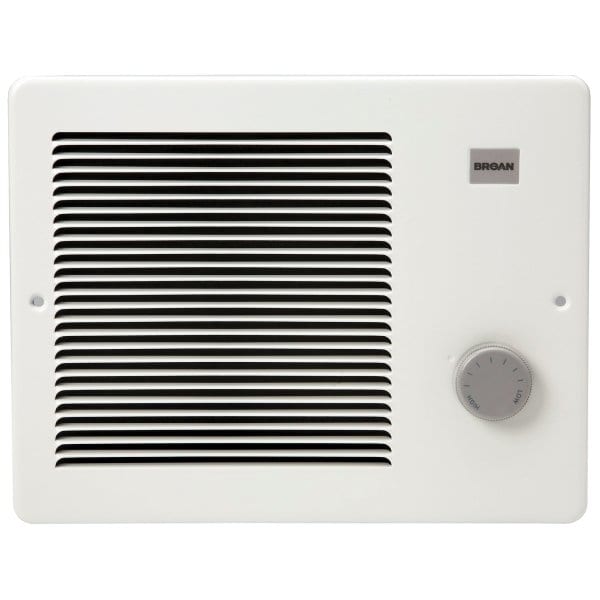 Broan® 170 Fan-Forced Wall Heater, 1707/3413 Btu/Hr, 120 To 240 Vac, 4.16/8.33 A, 60 Hz, 1000 W