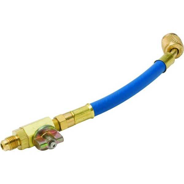 Jb Industries 6" Blue Charging Hose With Shut Off Ball Valve