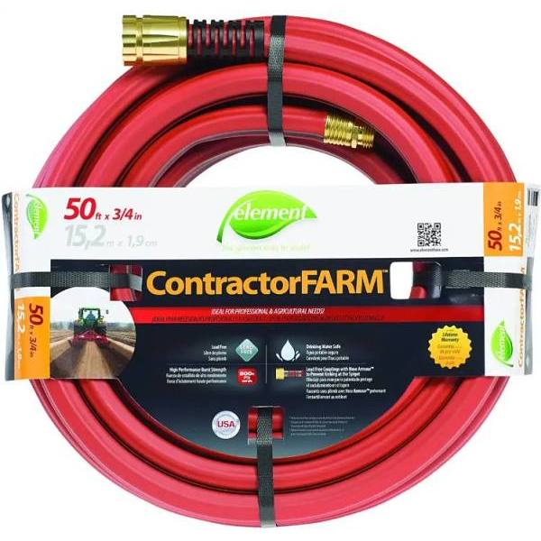 Swan® Element® Garden Hose, Kink-Free®, Contractor Grade, 3/4" X 50' Length