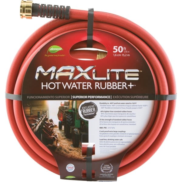 Swan Element® Hot Water Garden Hose Professional Grade 5/8" 50' Length