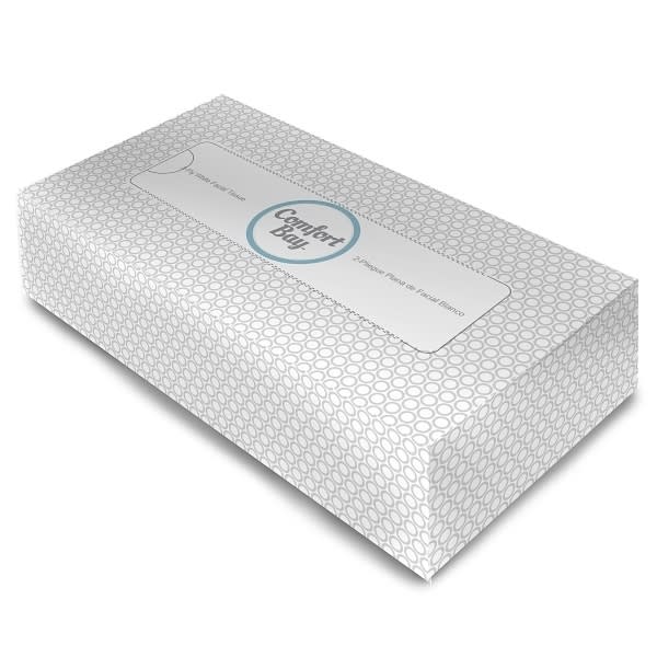 Comfort Bay®  Facial Tissue Flat Box, Case Of 30