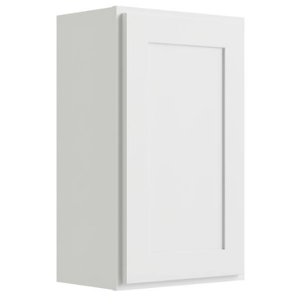 Cnc Cabinetry 15" W X 30" H 1 Door Wall Cabinet, Luxor White