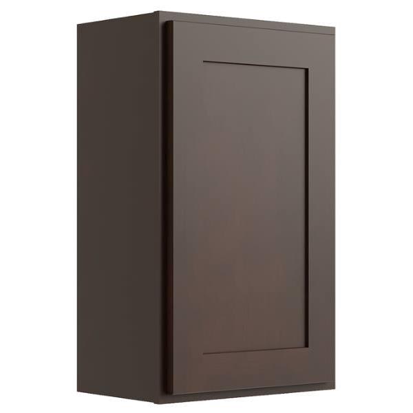 Cnc Cabinetry 9" W X 30" H 1 Door Wall Cabinet, Luxor Espresso