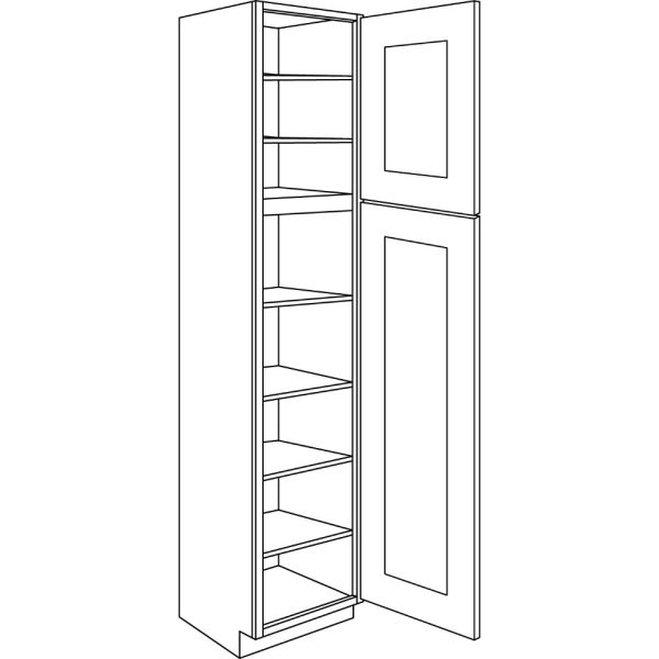 Cnc Cabinetry 84" H Single Door Utility Cabinet (L), Country Oak