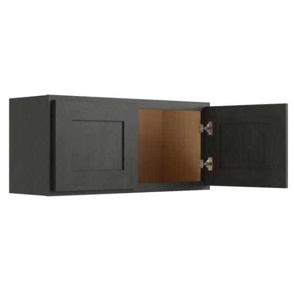 Cnc Cabinetry 30" W X 12" H Wall Cabinet, Luxor Smoky Grey