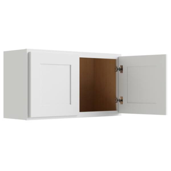 Cnc Cabinetry 36" W X 18" H Wall Cabinet, Luxor White