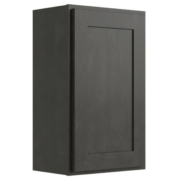 Cnc Cabinetry 12" W X 30" H 1 Door Wall Cabinet, Luxor Smoky Grey