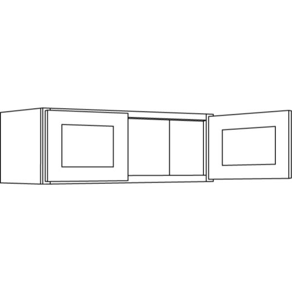 Cnc Cabinetry 30" W X 12" H Wall Cabinet, Country Oak