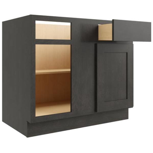 Cnc Cabinetry 36/39 Blind Base Cabinet R, Luxor Smoky Grey