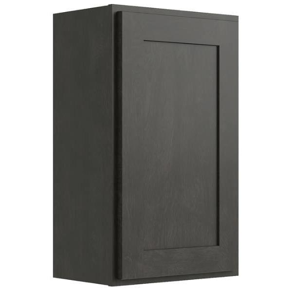 Cnc Cabinetry 9" W X 30" H 1 Door Wall Cabinet, Luxor Smoky Grey