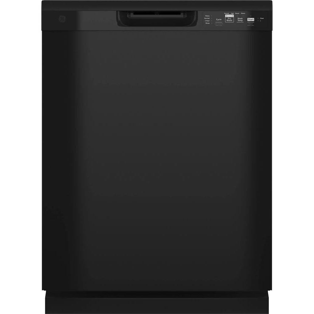 GE ENERGY STAR 24 In. Front Control SmartHQ Dishwasher With Plastic Interior Tall Tub, Black