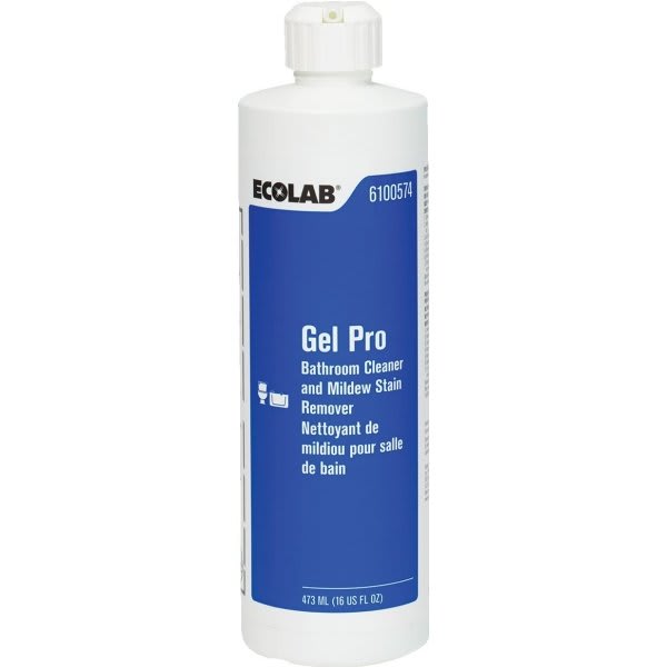 Ecolab Gel PRO Bathroom Cleaner And Mildew Remover 16oz, Case Of 12