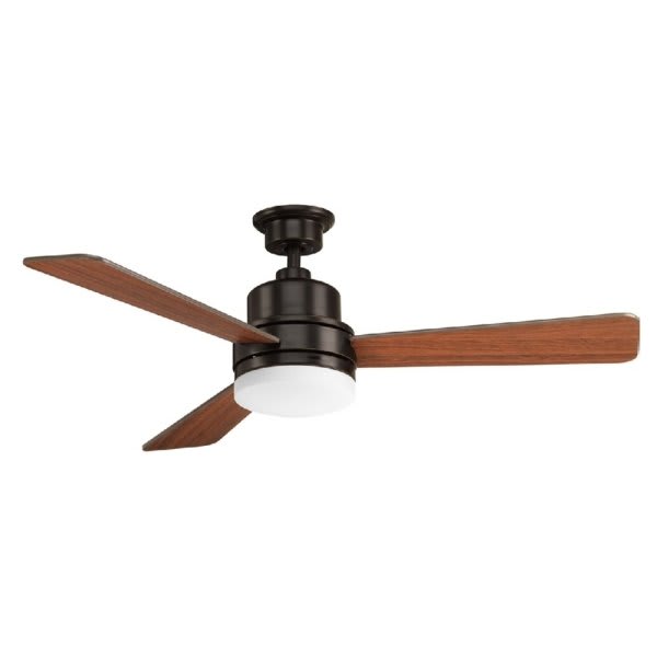 Progress Lighting Trevina 52 In. 3-Blade LED Ceiling Fan With Light (Antique Bronze)