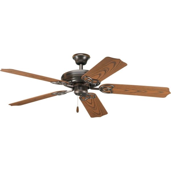 Progress Lighting P2502-20 Airpro 52 In 5-Blade Indoor/Outdoor Ceiling Fan (Antique Bronze)