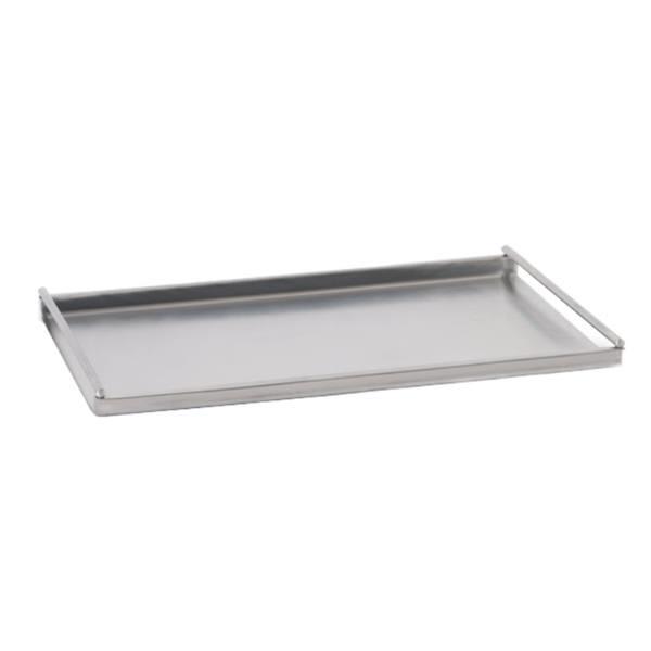 Hapco Brushed Metal 12 X 10.5in Rectangular Tray,large Bar Handles,case Of 6