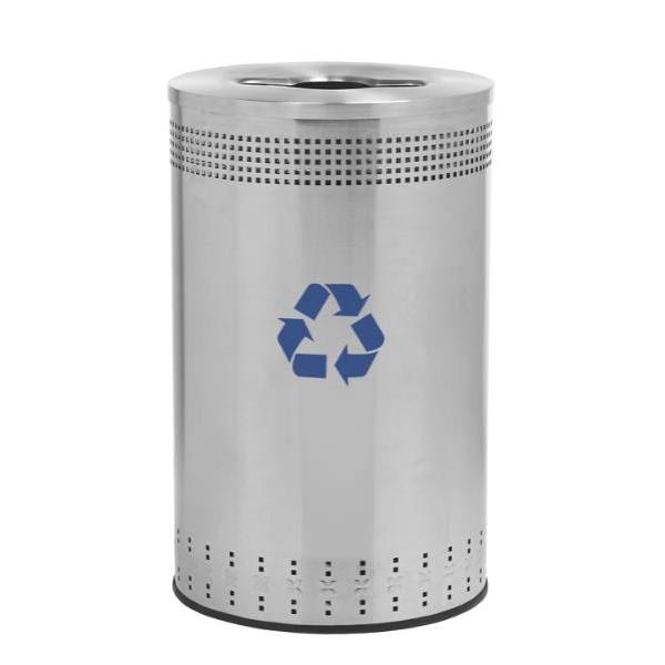 Commercial Zone Products 8 Gallon HalfMoon Stainless Steel Trash Can