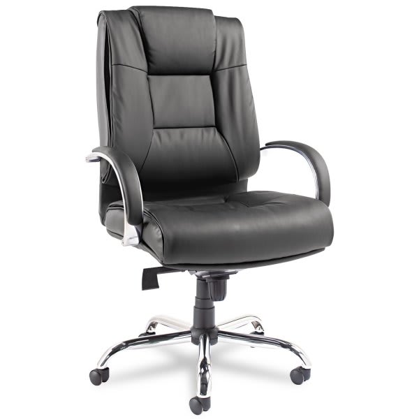 Realspace Axton Dark Gray/chrome Big & Tall Bonded Leather HighBack