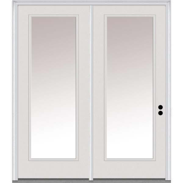 National Door Primed Steel Patio Door Full Lite Clear Glass, 4-9/16-In Frame, Lh